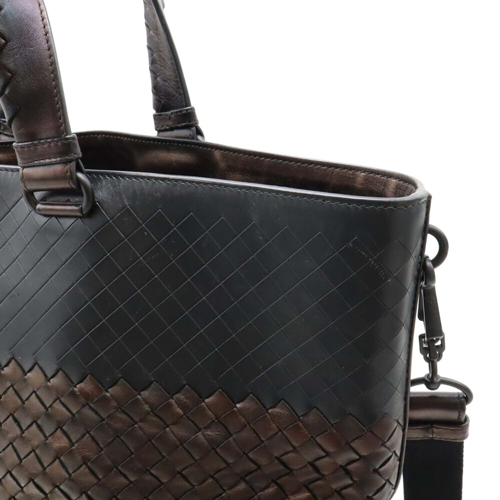 Pre-Loved Bottega Veneta Bicolor Nappa Intrecciato Imperatore Convertible Tote - Picture 8 of 9